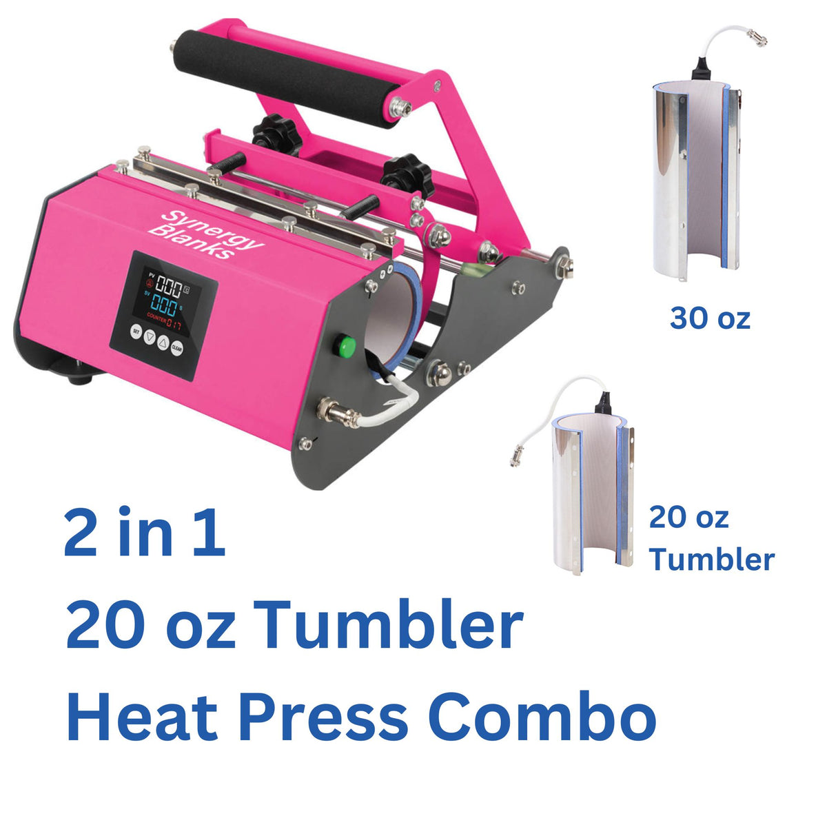 Synergy Blanks Elite Pro 2 in 1 Tumbler Heat Press - Bright Pink