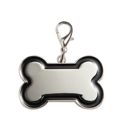 Bone Shaped Dog Tag Sublimation Blank - Black Border